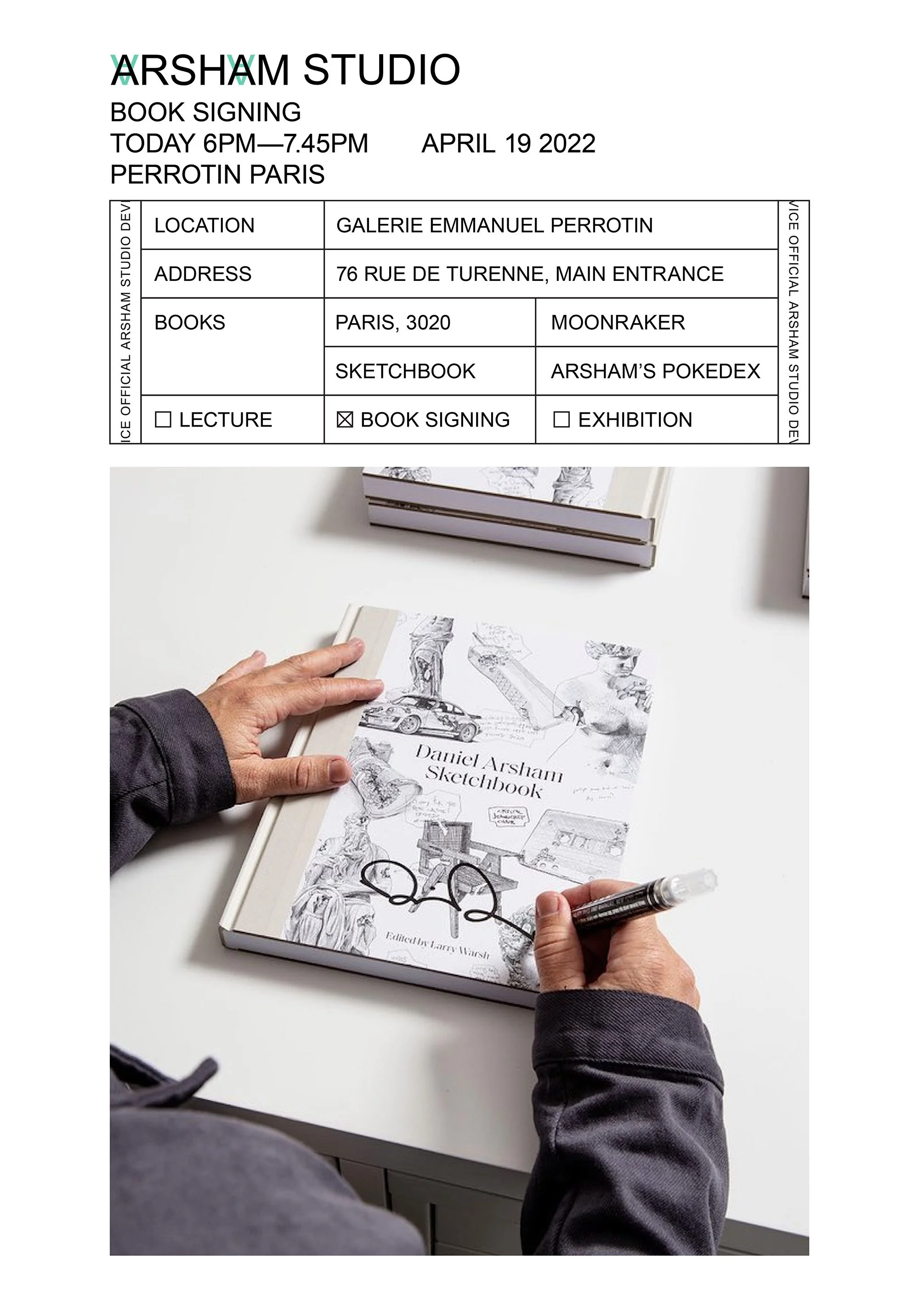 DANIEL ARSHAM BOOK SIGNING